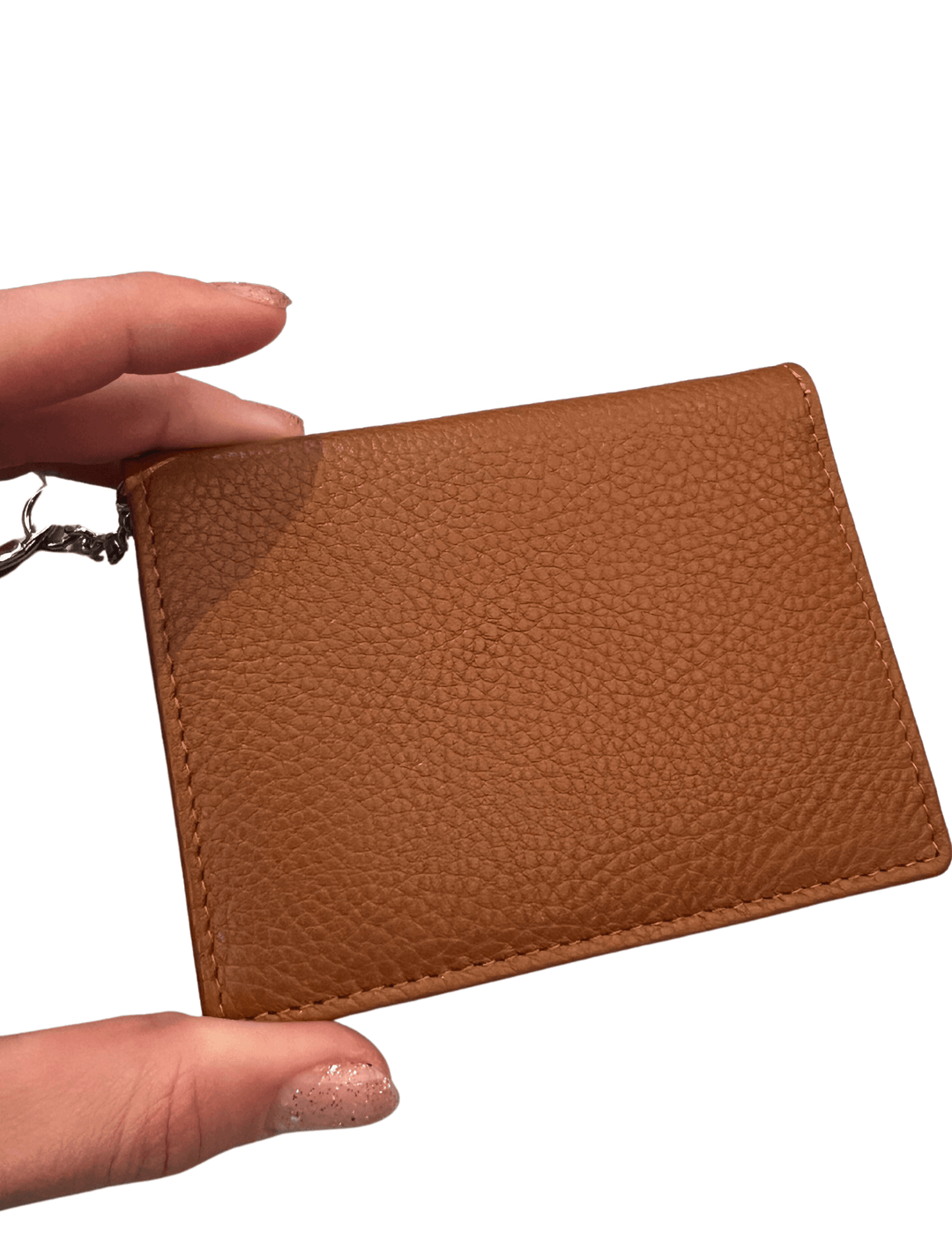 card holder with key ring leather goods gifts for women brown