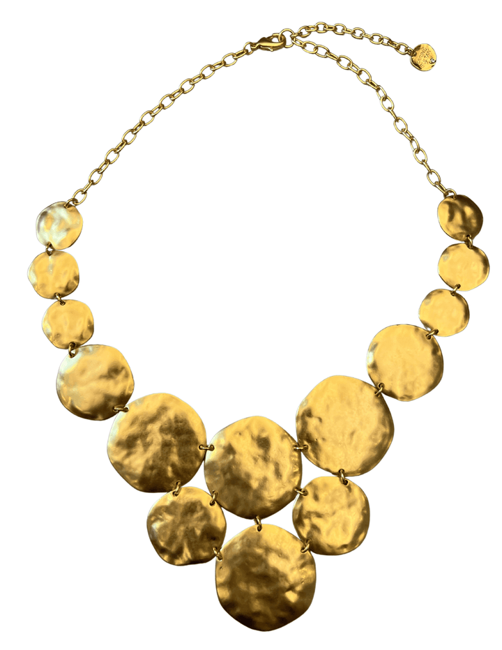 hammered metal necklace tres chic boutique