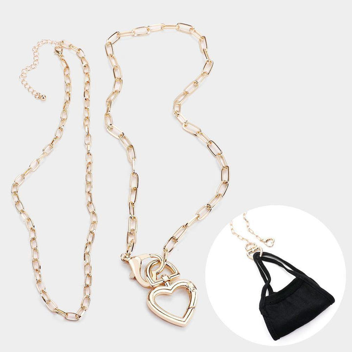 Heart Chain Necklace - Tres Chic Houston