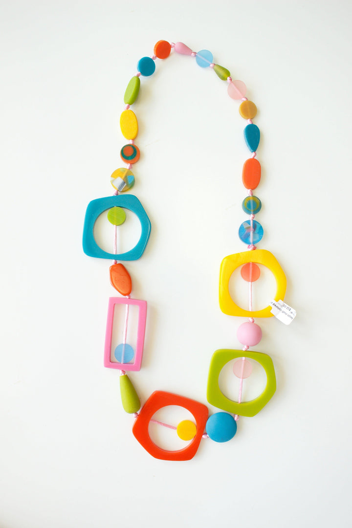 Resin Multi Shaped Necklaces - Tres Chic Houston