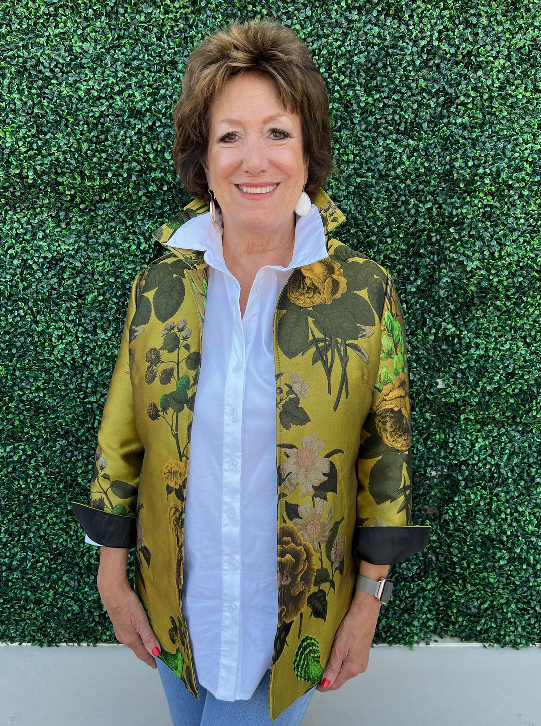 Bird Floral Blazer Jacket1