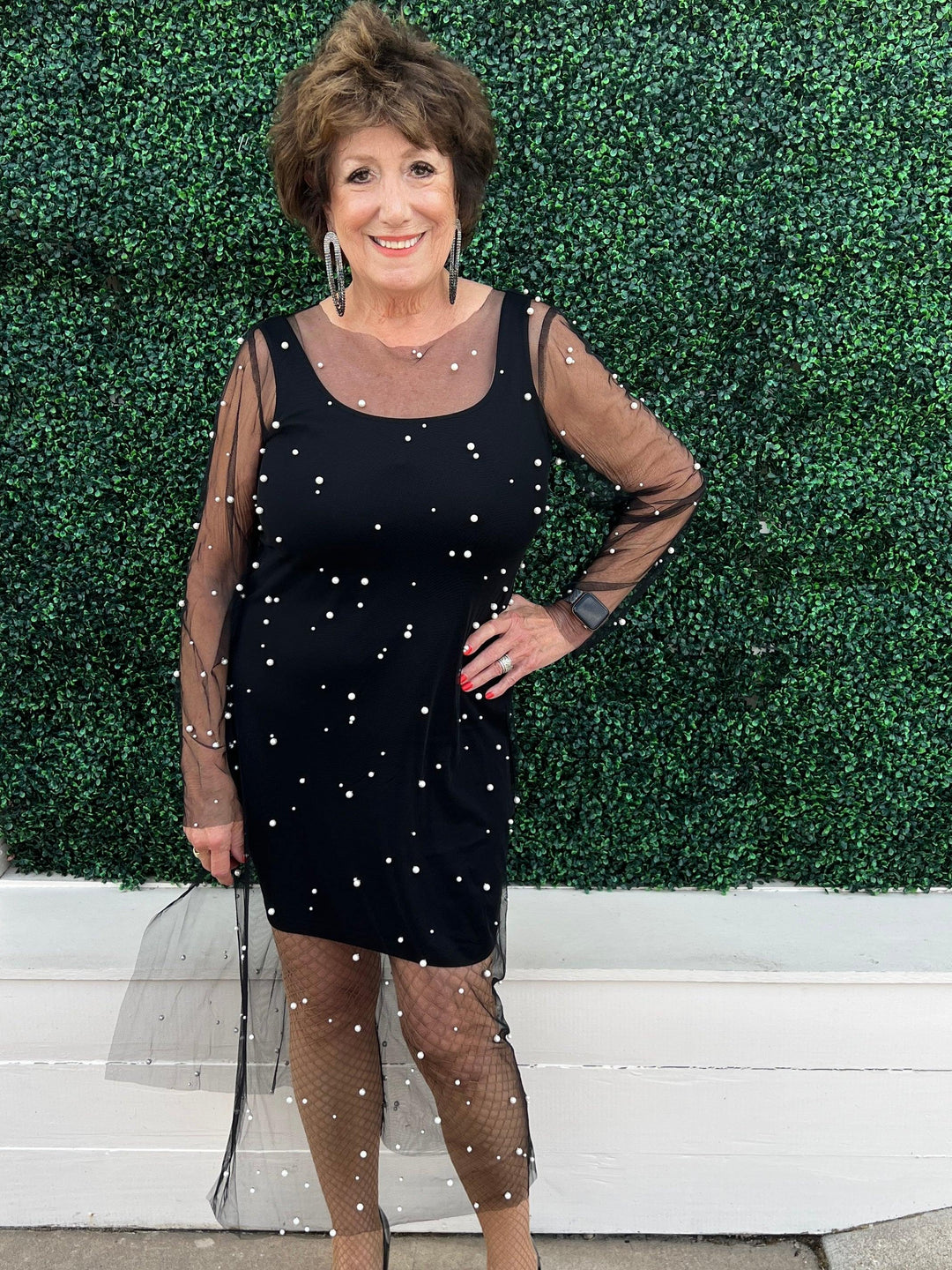 Mesh Pearl Midi Dress | Beyonce Concert Collection | Boutique Trs Chic Boutique Mesh Pearl Midi Dress | Beyonce Concert Collection | Boutique Trs Chic Boutique