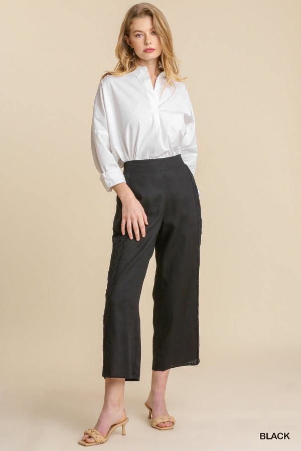 pants with lace for day of night linen tres chic