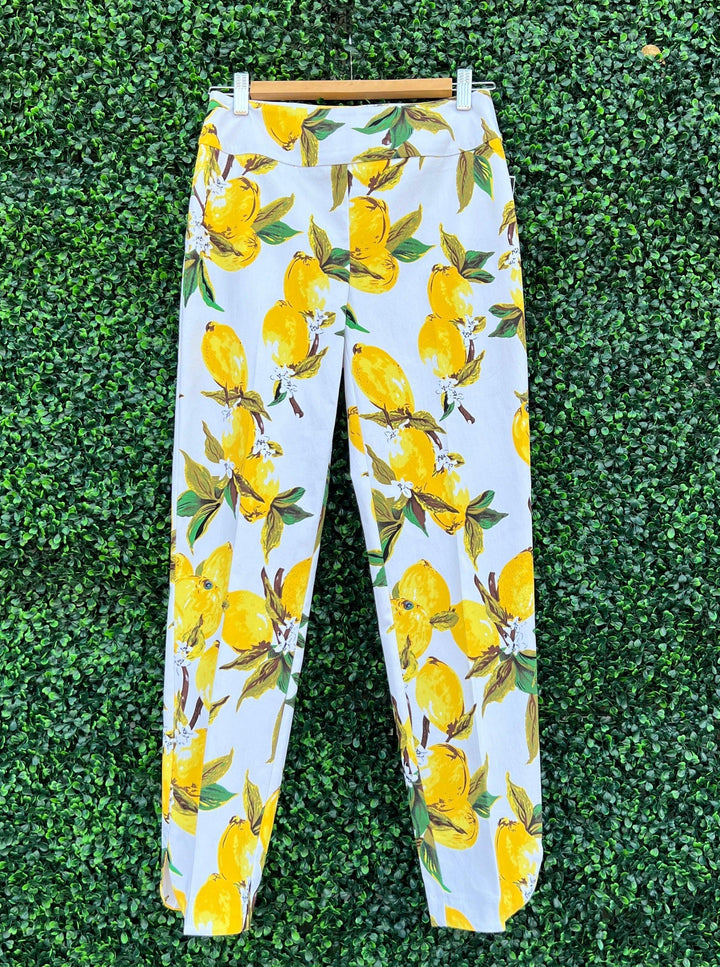 lemon print pants boutique near me spring summer clothing