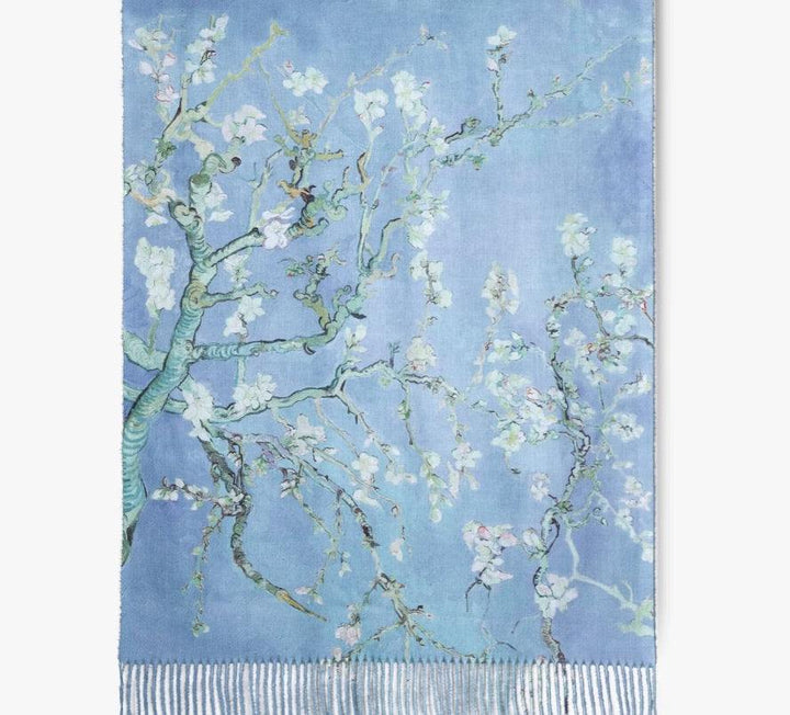 almond blossoms Great Artist Faux Cashmere Scarves Vincent van Gogh and Monet paintings womens gift ideas boutique