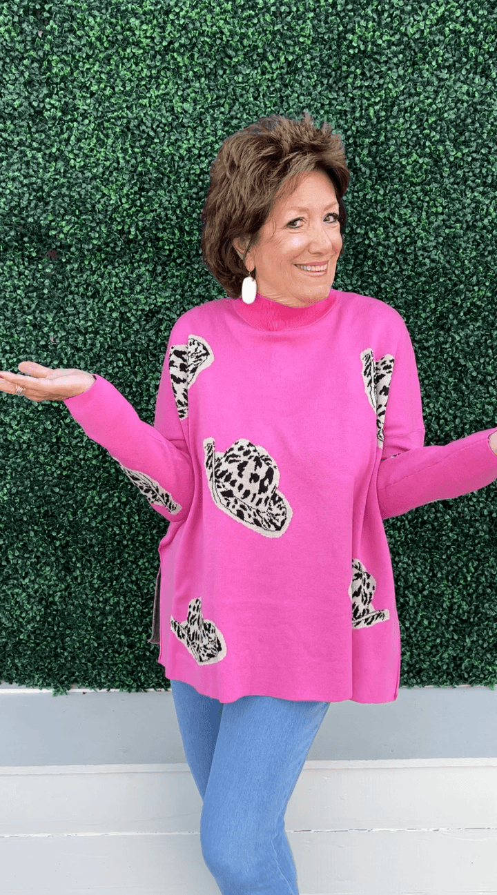 HLSR womens fashion what to wear hot pink sweater
