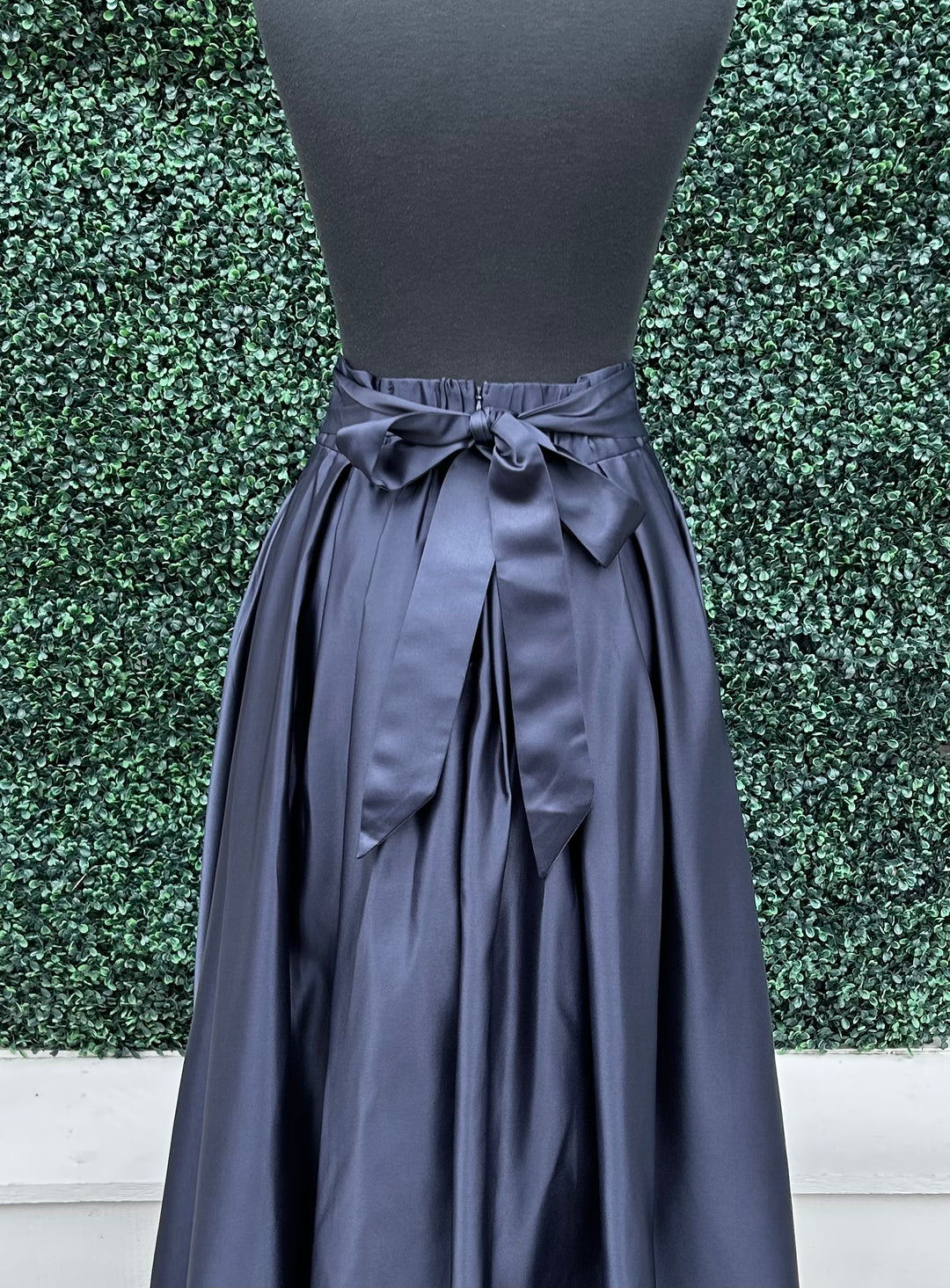 full skirt High Low Structured Skirt before you collection dress boutique houston navy