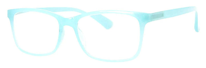 aqua skinny square reading glasses
