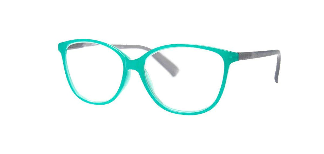 teal online glasses store with dimensions