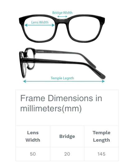 reading frames dimensions