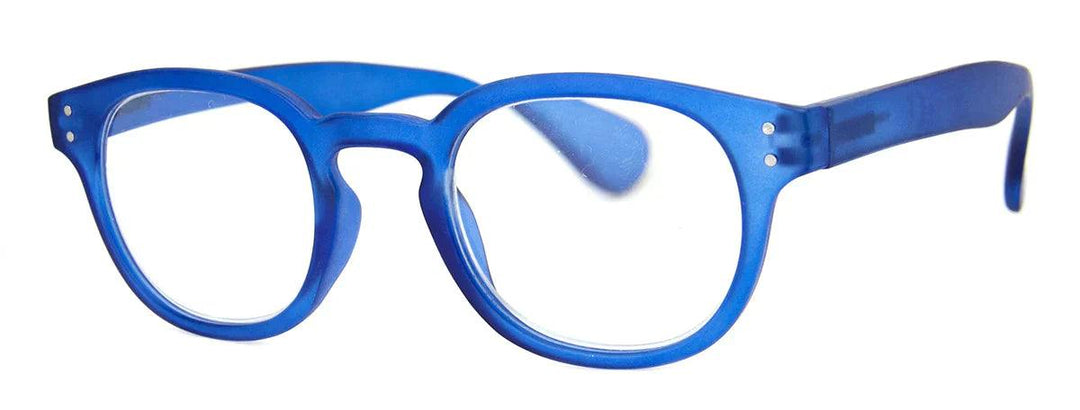 bright blue reading glasses classic style