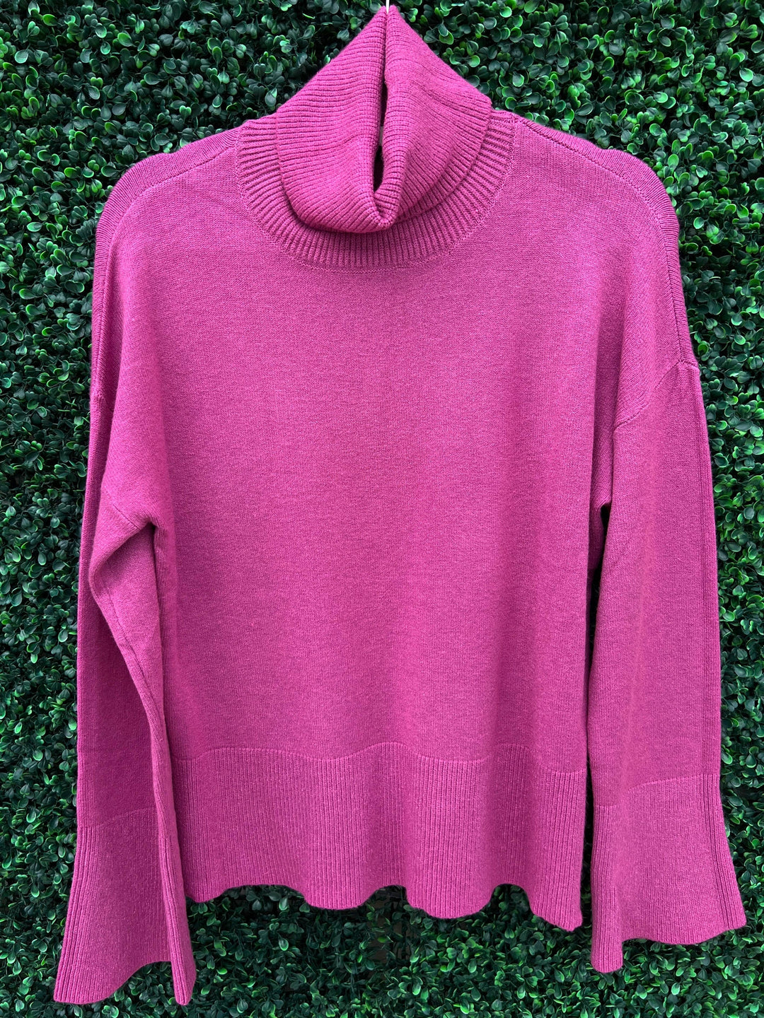 purple pink turtle neck sweater women's online boutique