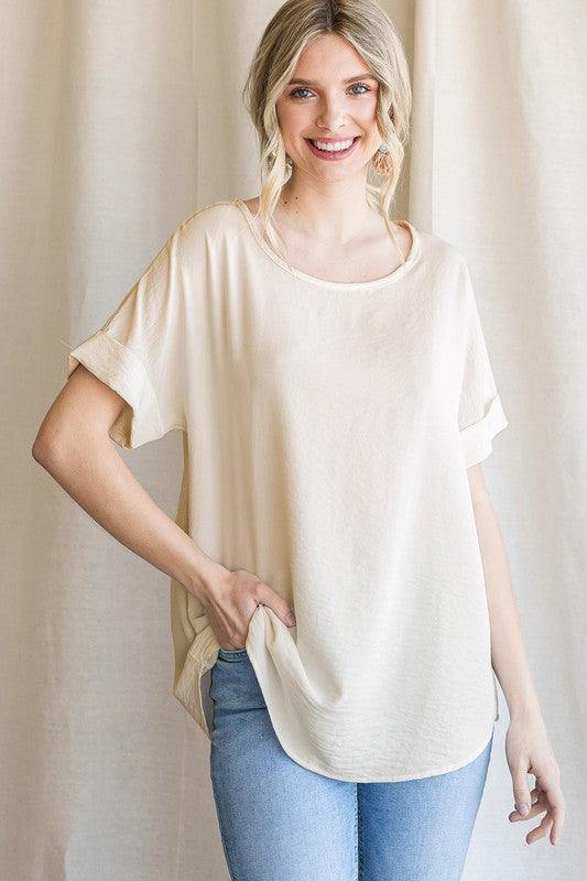 easy off white layering top oversized