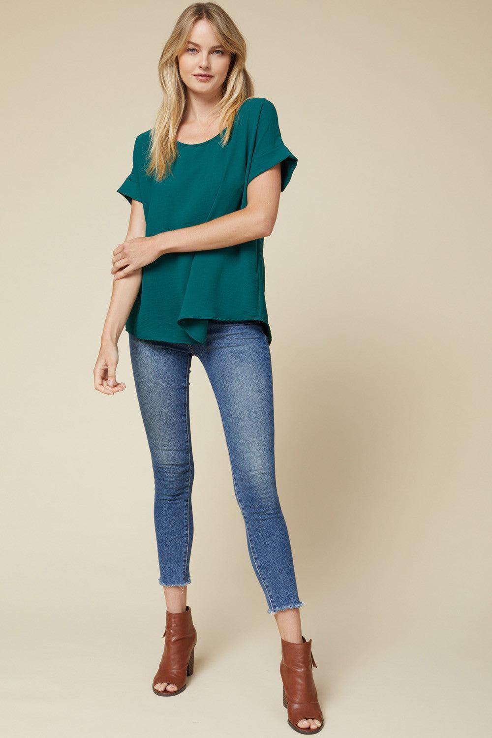 Classic Cuff Sleeved Top - Très Chic