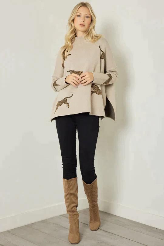texas online boutiques cheetah sweater