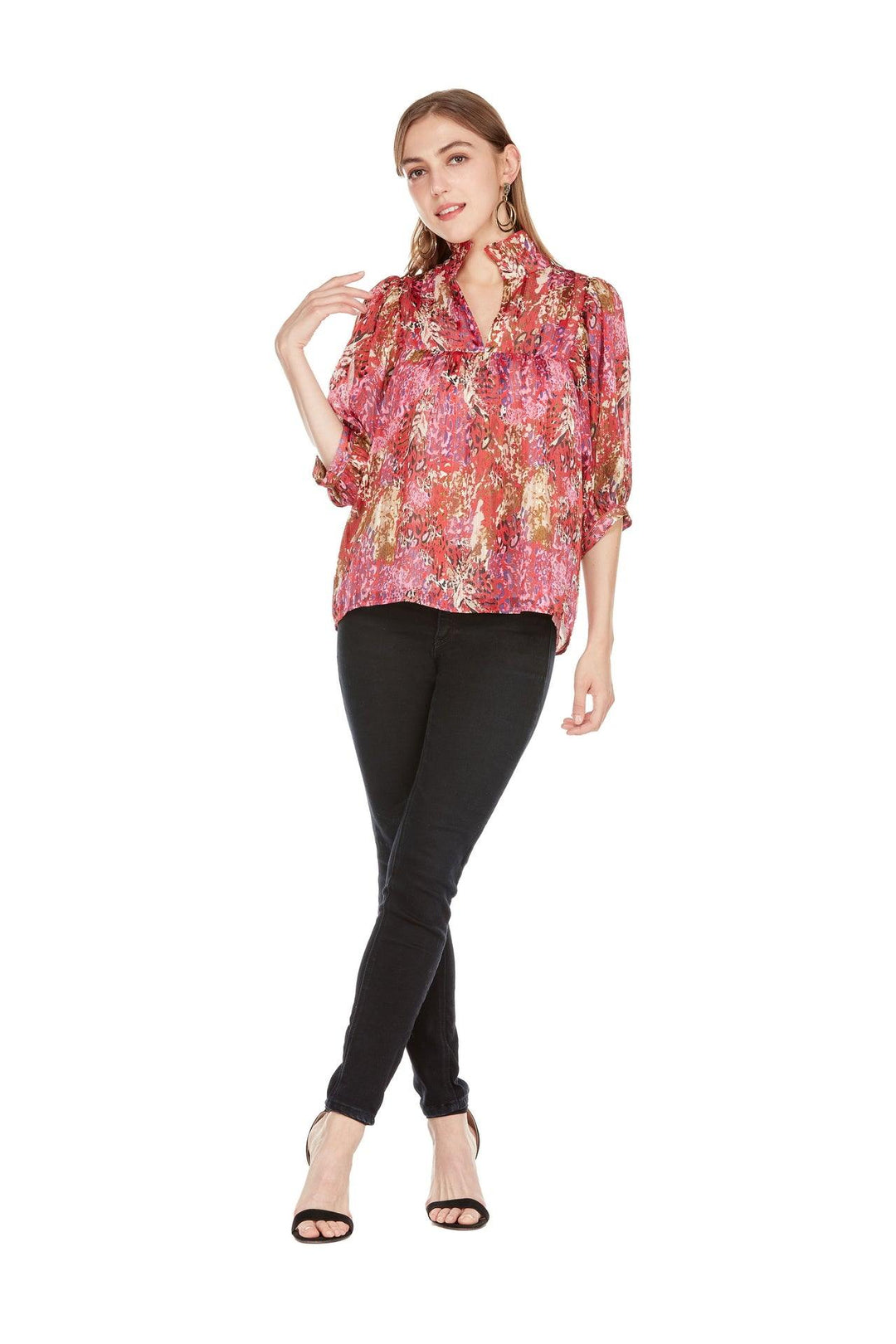 jade brand boutique puff sleeve fall colors tops and blouses online