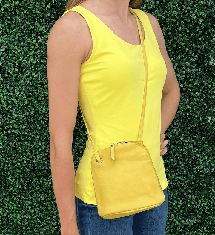 Bright yellow summer tank top from Judy P