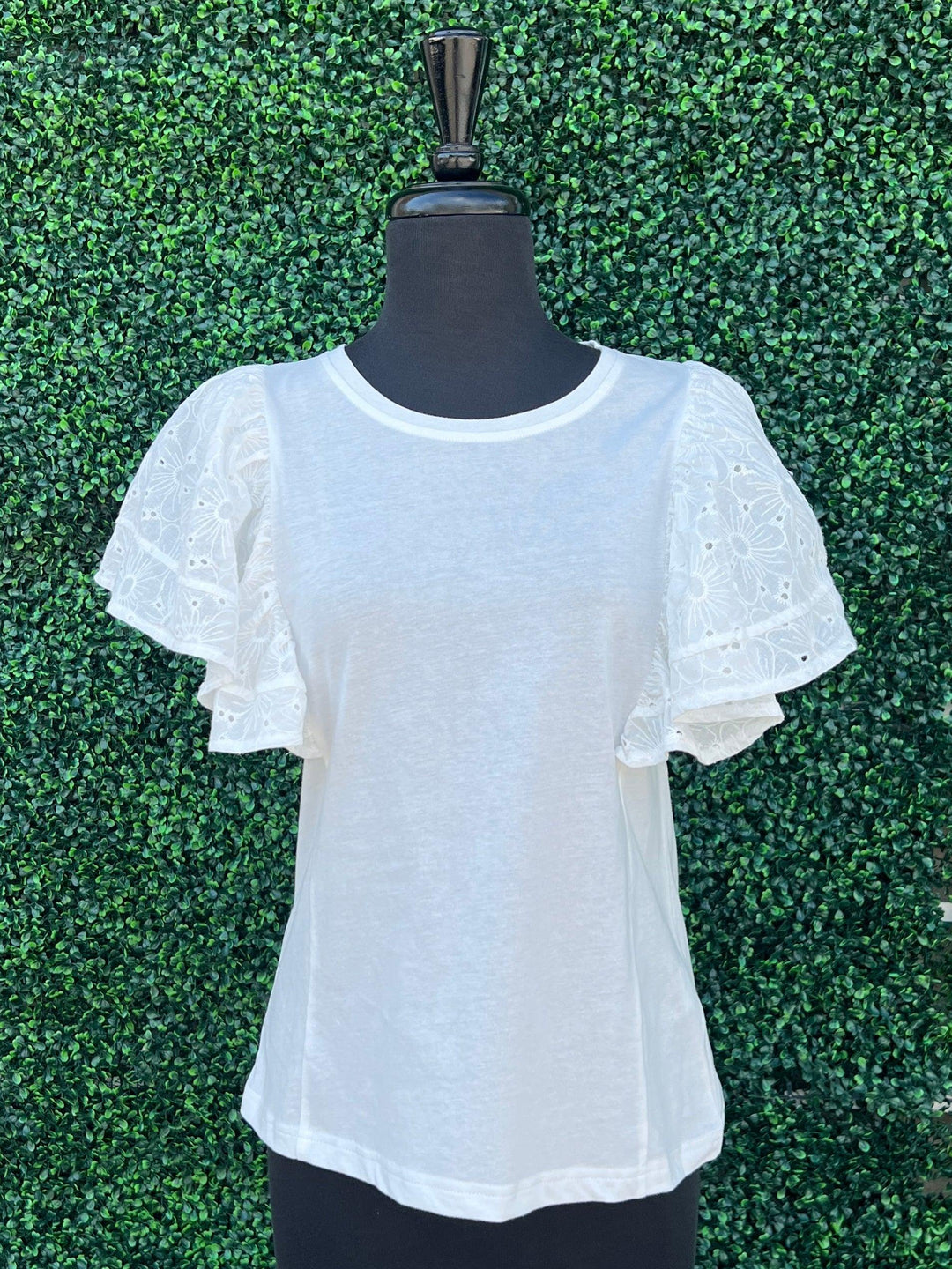 feminine cut white tee shirt online tres chic cotton