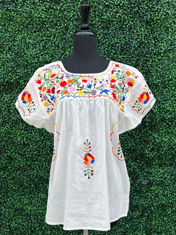 Anu natural fashions 100% cotton embroidered top