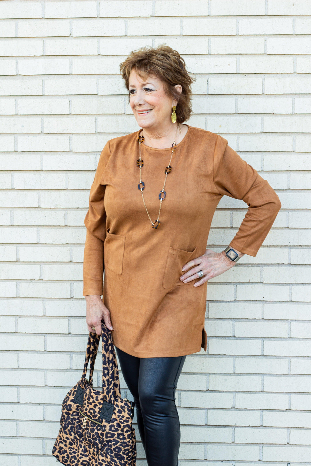 Suede Pocket Tunic - Très Chic