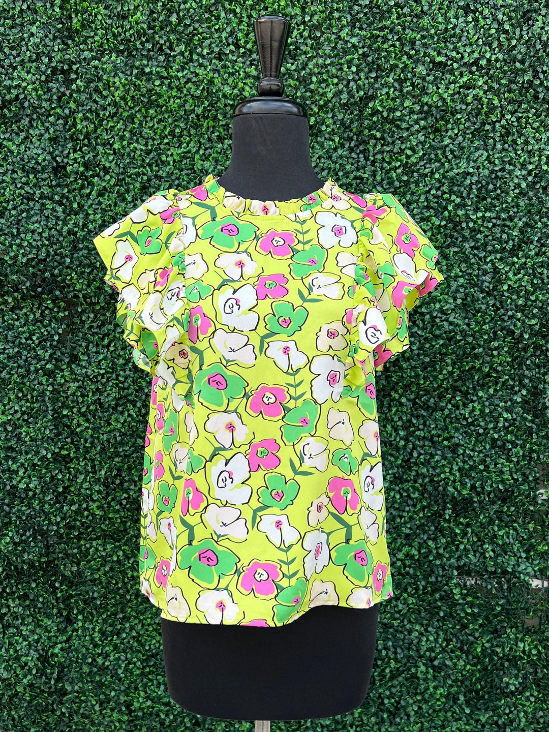 Lime Green Poppy Top