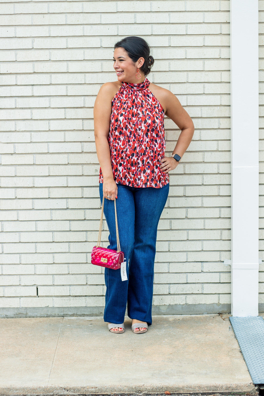 Shades of Red Halter Top - Tres Chic Houston