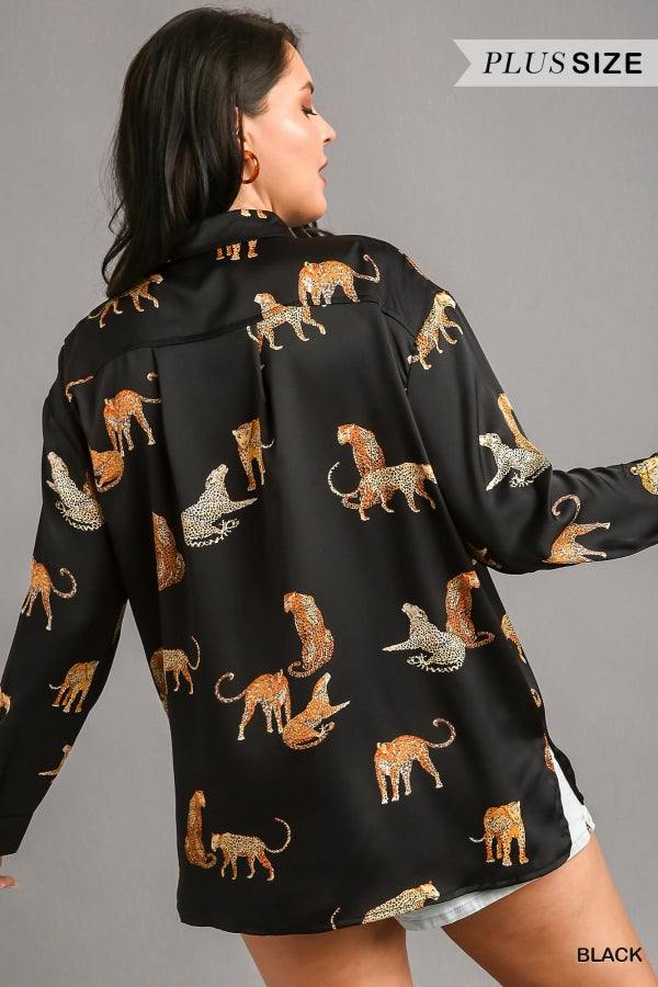 fun and flattering cheetah top in plus size houston texas online boutique