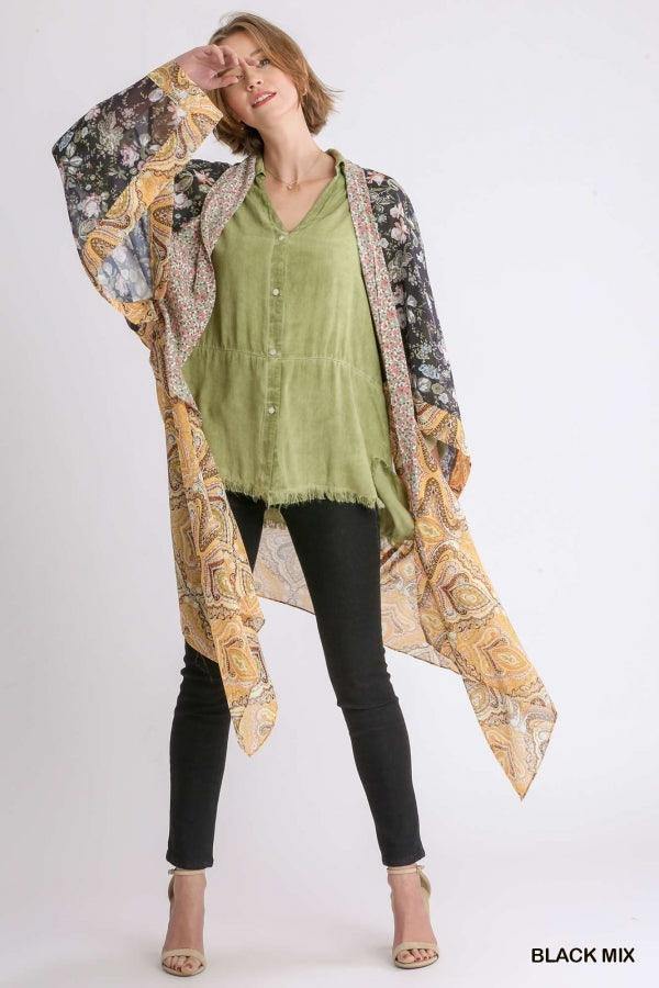 boutique for women over 50 Patchwork Scarves Kimono boutique