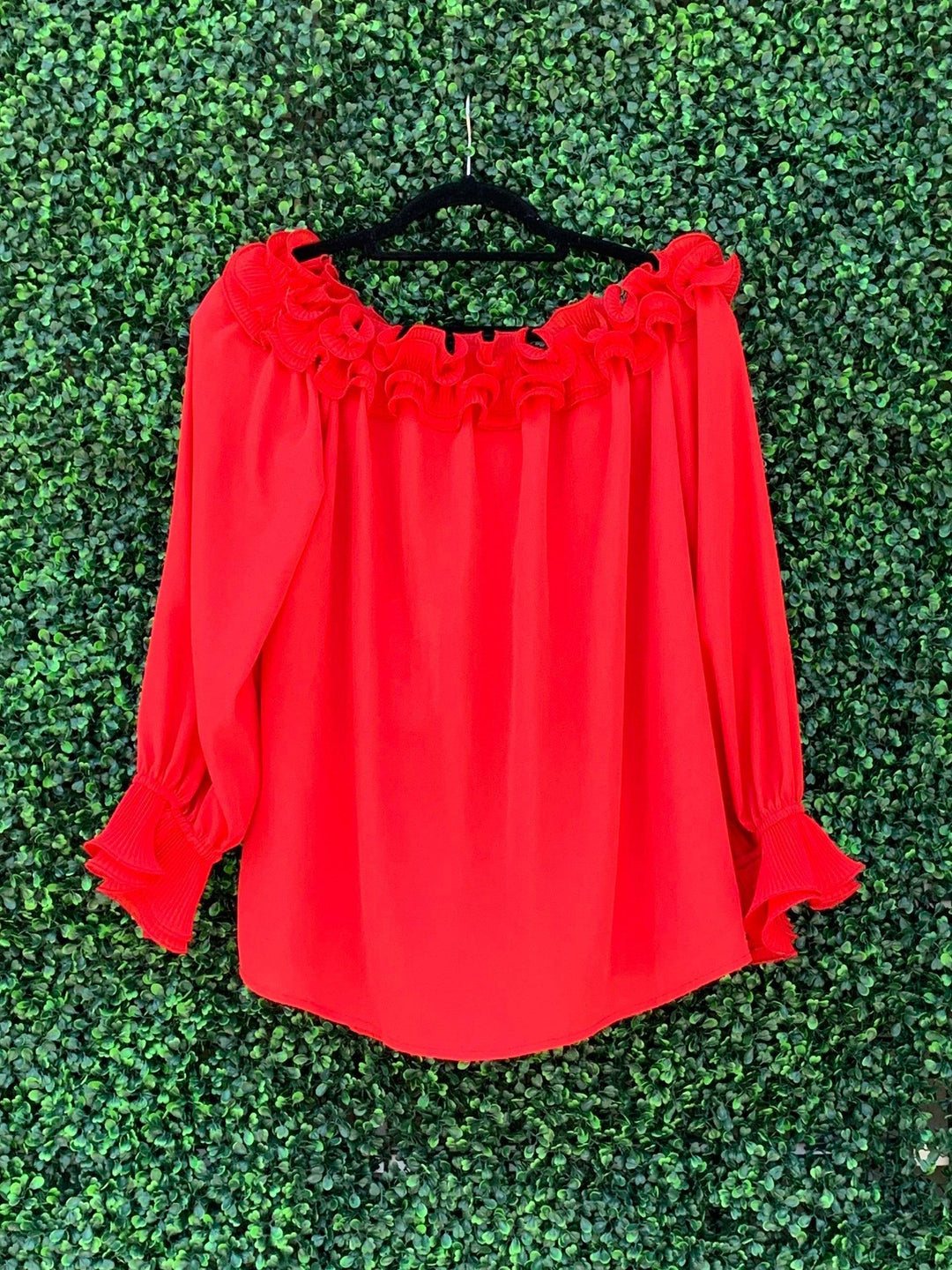 red ruffle top 30% off 