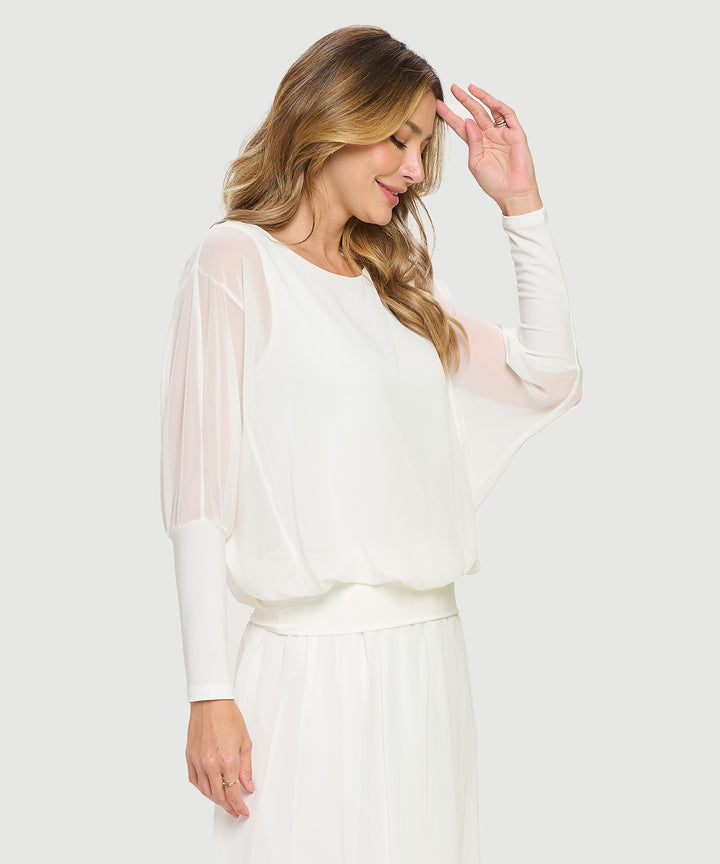 batwing-chiffon-top-with-waist-band-cami Batwing Last Tango Women's Boutique